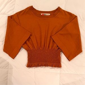 FP Beach Shirred Waist Top